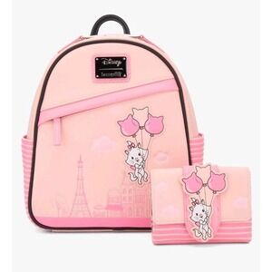 NWT‎ Loungefly Disney The Aristocats Marie Balloons Mini Backpack & Wallet Set!